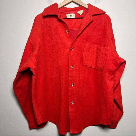 VTG Northwest Territory Mn Button Down Shirt Jacket Shacket Red Gorpcore Cabin - Picture 1 of 7